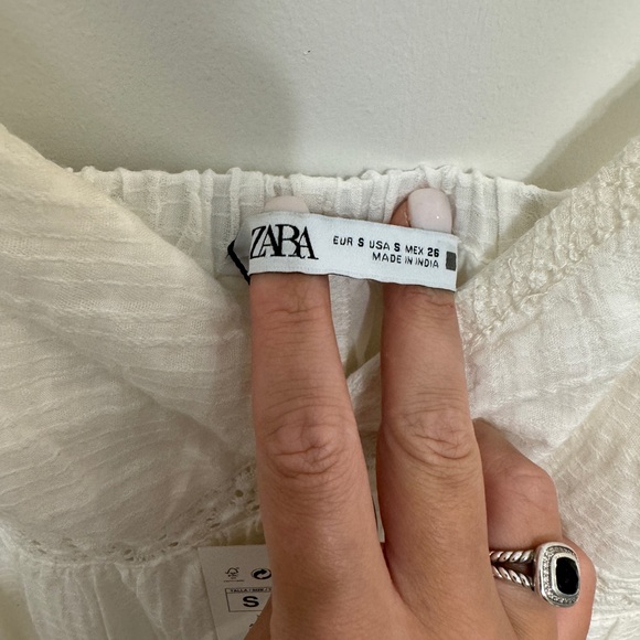 ZARA Lace Insert Mini Dress - Picture 6 of 6